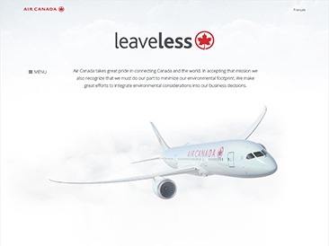 Air Canada LeaveLess - Corporate website